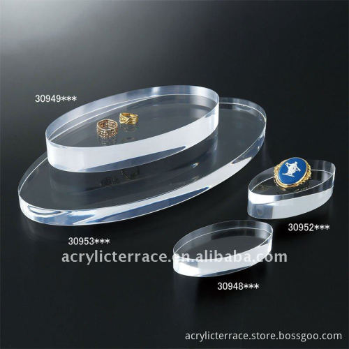 Elegant Round Clear Acrylic Jewelry Display